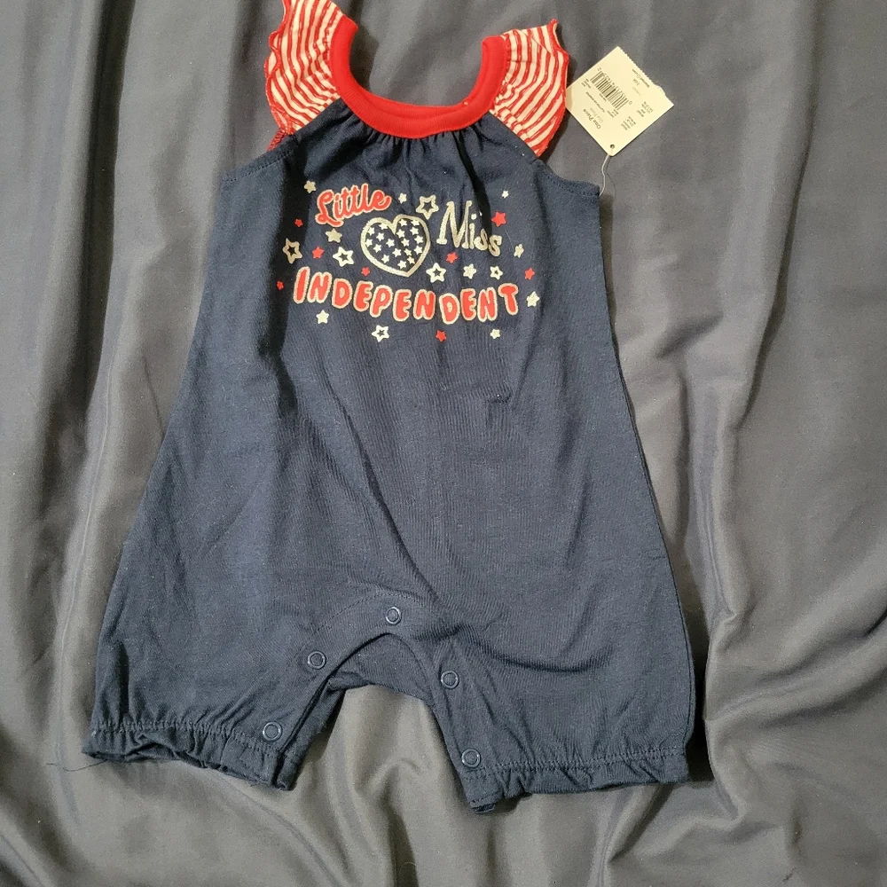 Celebrate IT ROMPER Americana LITTLE MISS INDEPENDENT Size 3-6MONTH BABY GIRL